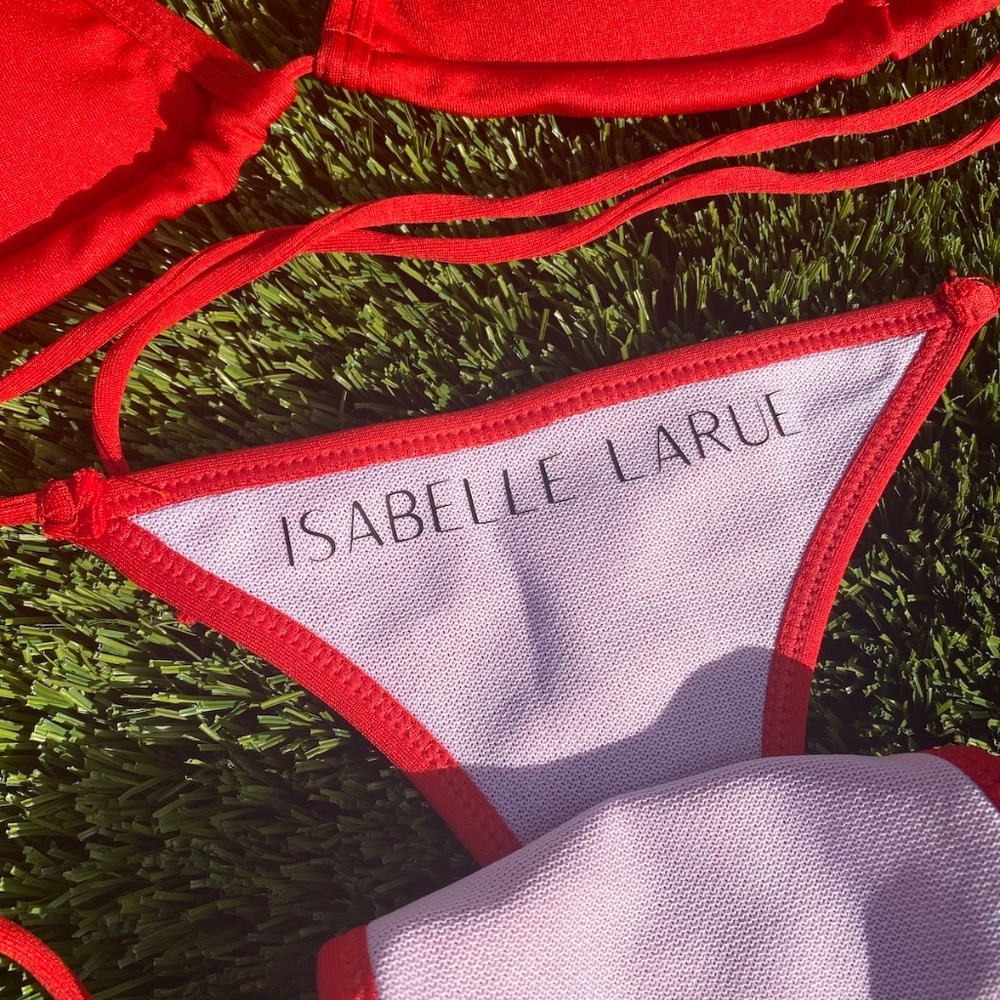The Original Bitcoin Thong Bikini in Red - Picture 12 of 14